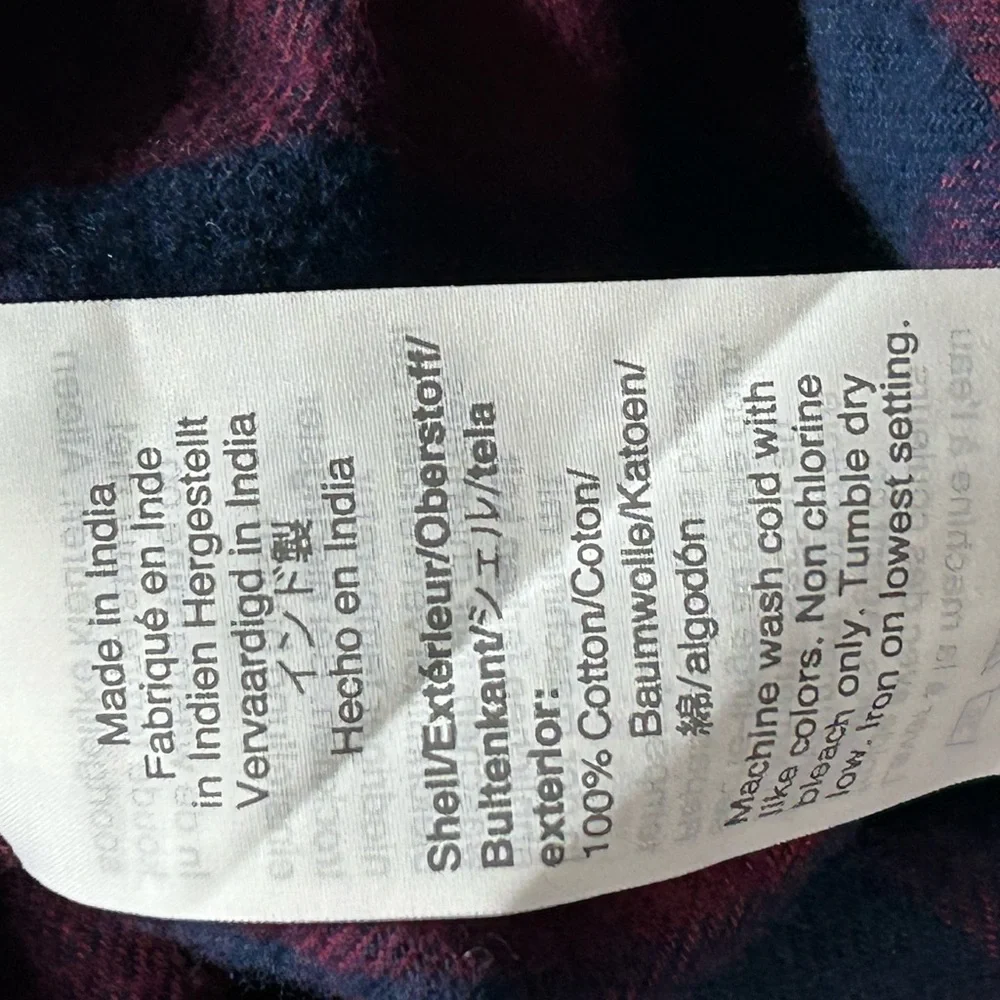 J Crew men’s flannel, long sleeve,‎ shirt, size medium
